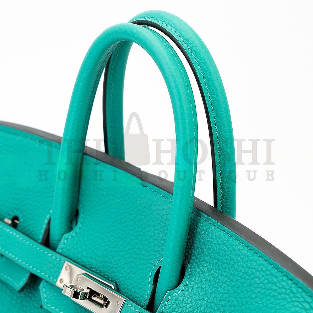 H**me5 BIRKIN 25 TOGO LEATHER PEACOCK BLUE SILVER BUCKLE 1720000492 (25*20*13cm) Master Quality
